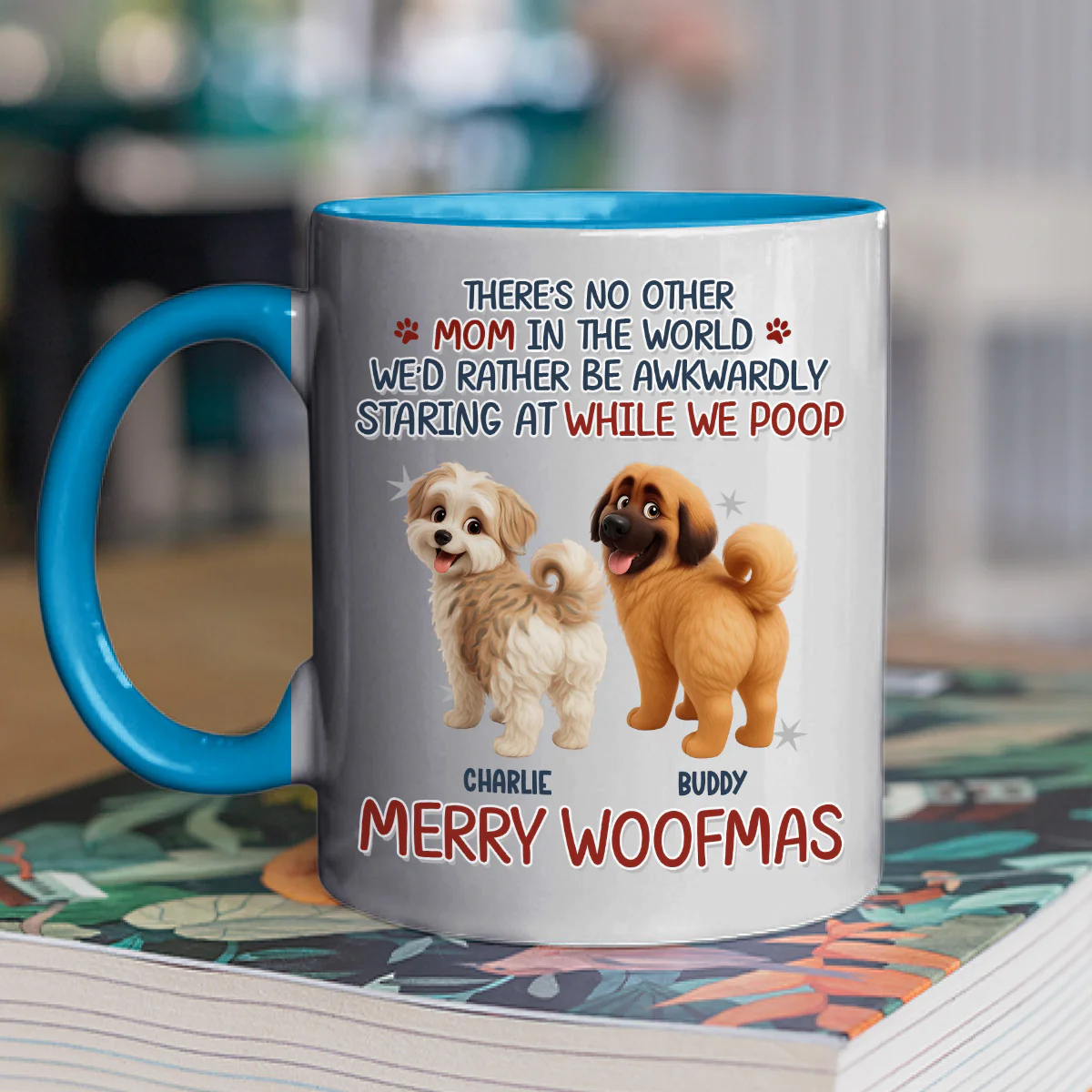 Staring At When I Poop Dog Butt - Personalized Custom Accent Mug - Image 2