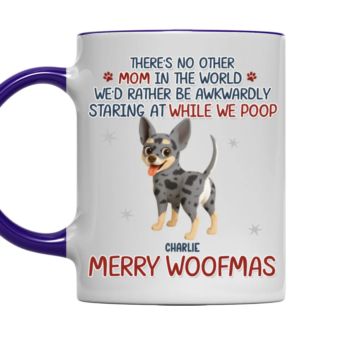 Staring At When I Poop Dog Butt - Personalized Custom Accent Mug - Image 9