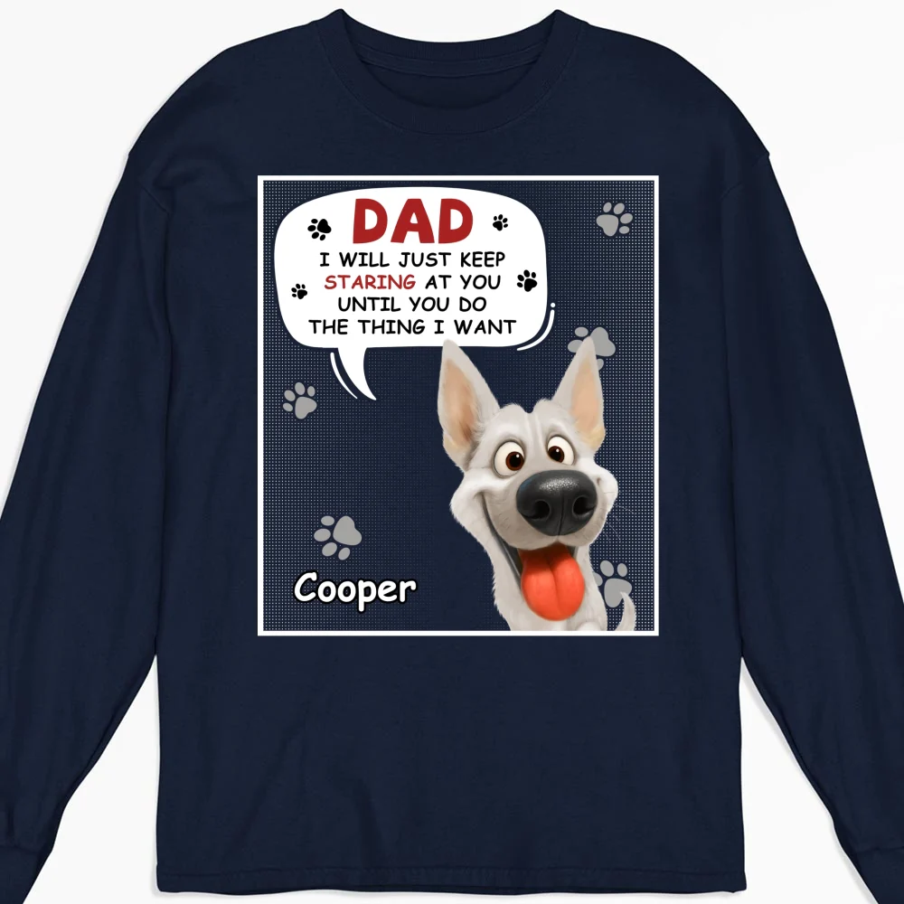 Staring At You Cartoon - Personalized Custom Long Sleeve T-shirt - Image 5