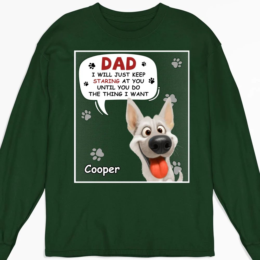 Staring At You Cartoon - Personalized Custom Long Sleeve T-shirt - Image 6