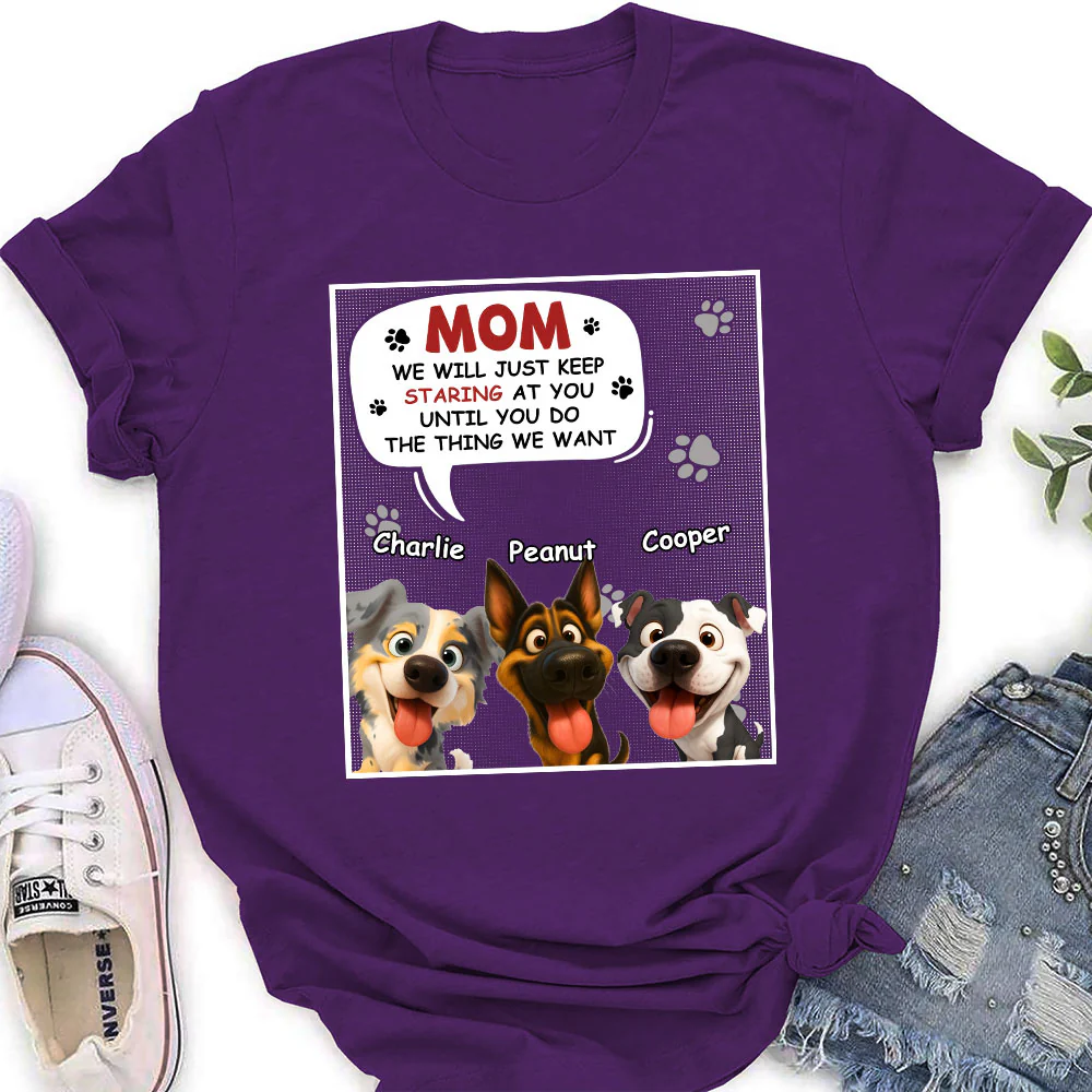 Staring At You Cartoon - Personalized Custom Women's T-shirt - Image 3