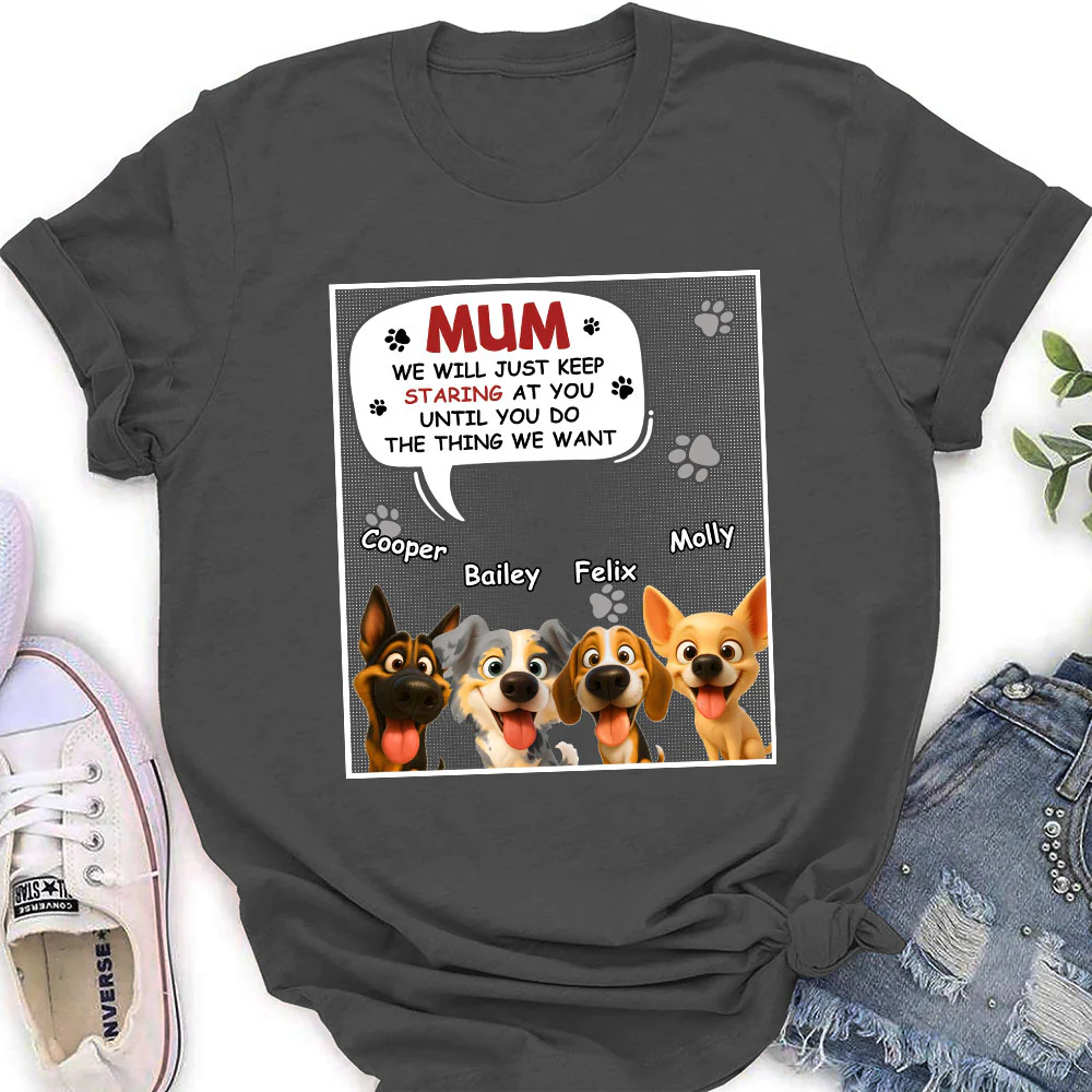 Staring At You Cartoon - Personalized Custom Women's T-shirt - Image 4