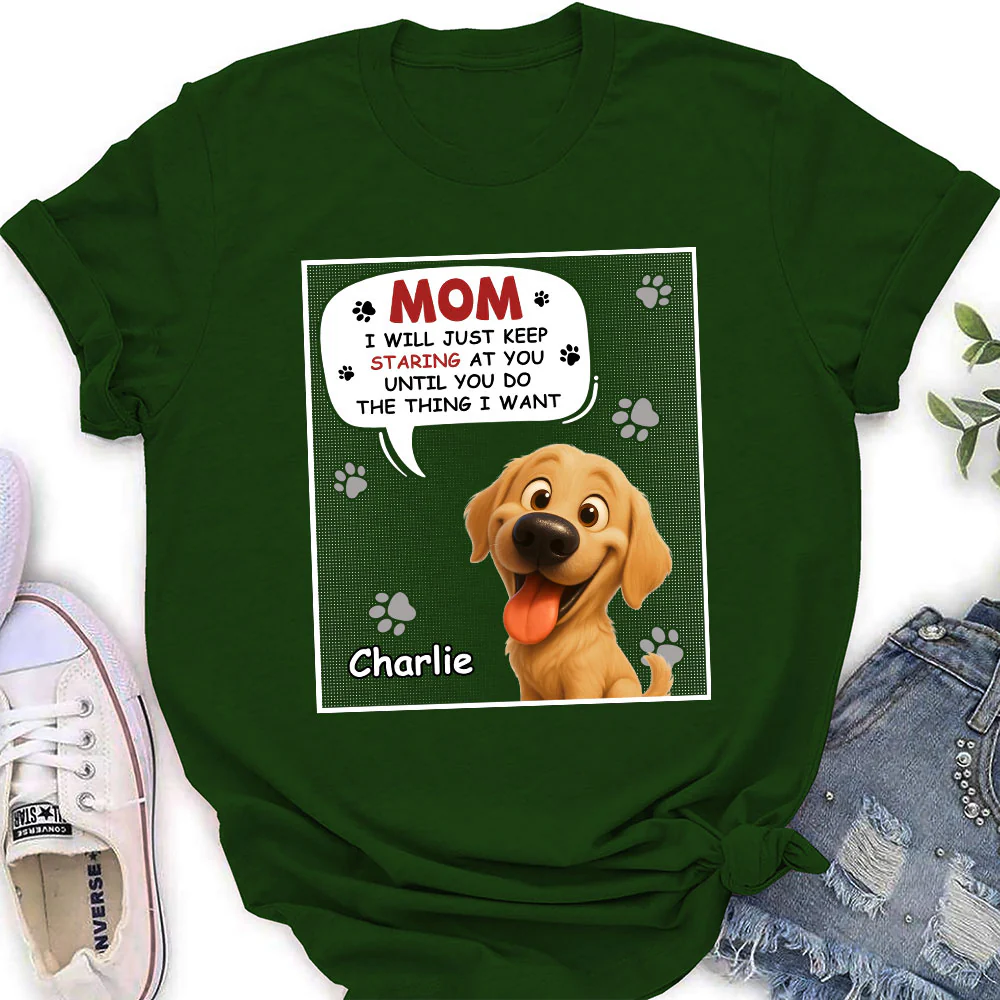 Staring At You Cartoon - Personalized Custom Women's T-shirt - Image 5
