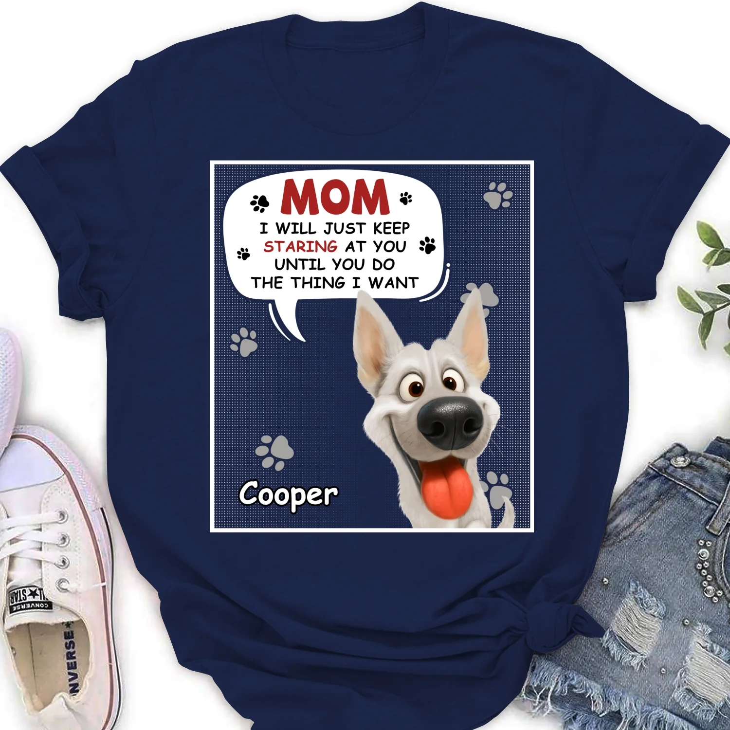Staring At You Cartoon - Personalized Custom Women's T-shirt - Image 7