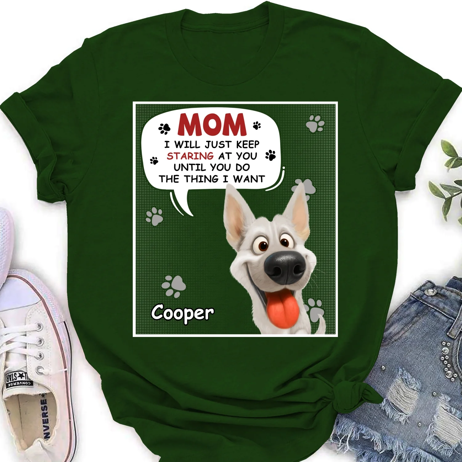Staring At You Cartoon - Personalized Custom Women's T-shirt - Image 8