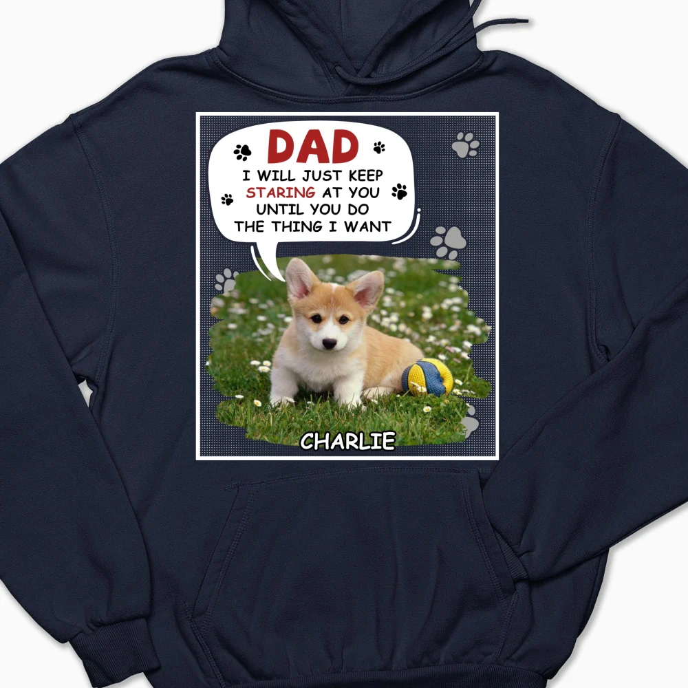 Staring At You Cartoon Photo - Personalized Custom Hoodie - Image 4