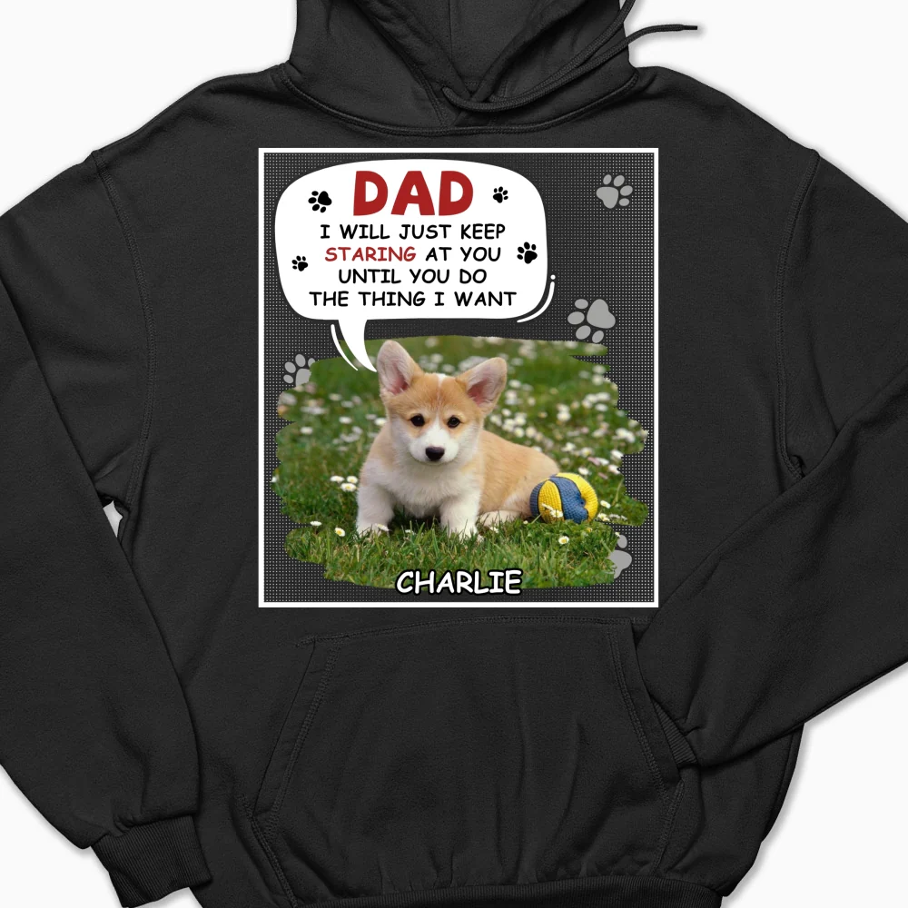 Staring At You Cartoon Photo - Personalized Custom Hoodie - Image 5