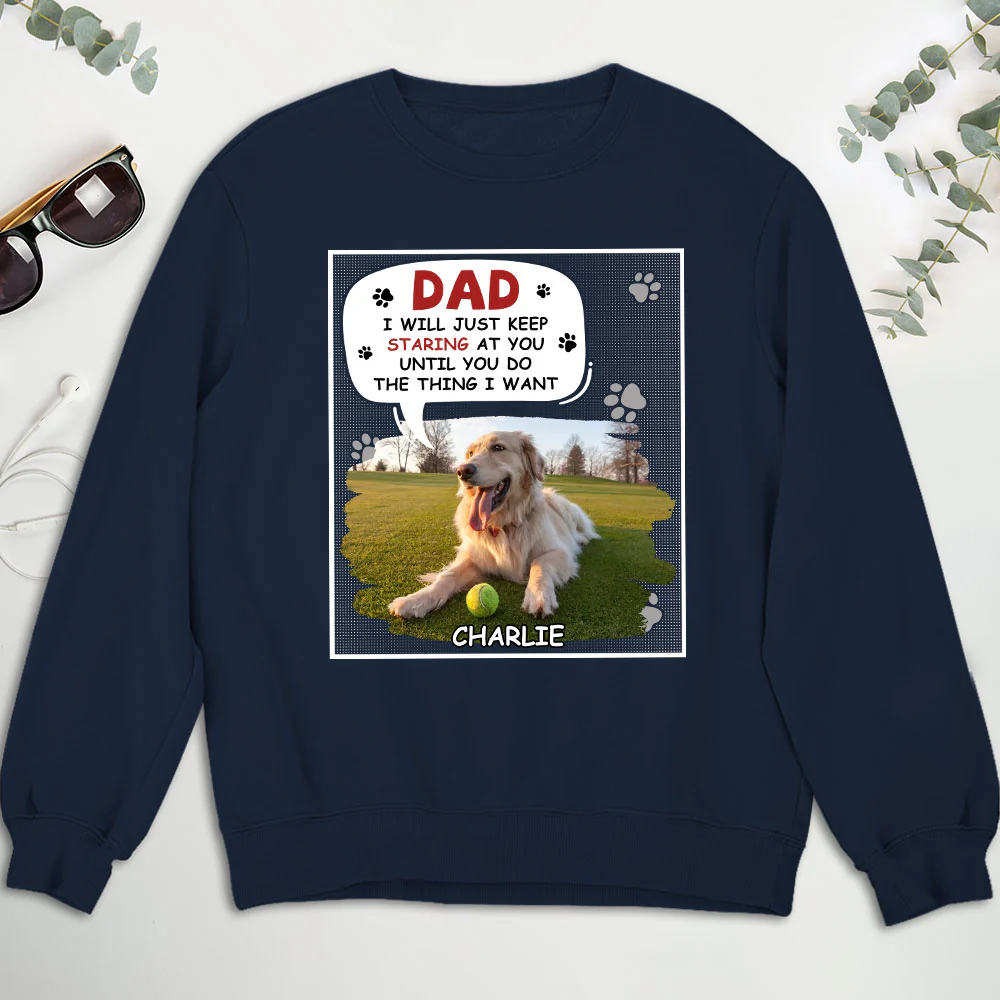 Staring At You Cartoon Photo - Personalized Custom Sweatshirt - Image 2