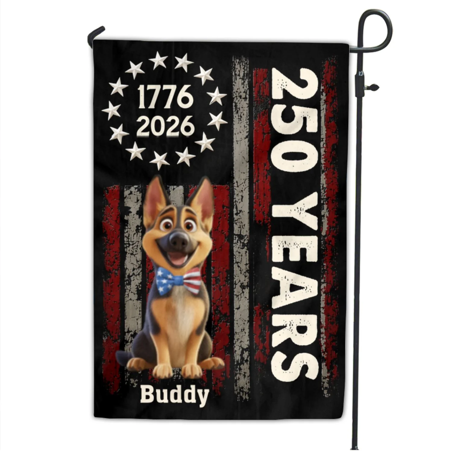 Stars Stripes And Tail Wags - Personalized Custom Flag - Image 6