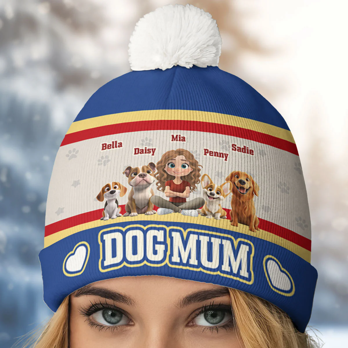 Stay By Your Side - Personalized Custom Bobble Beanie Hat - Image 2