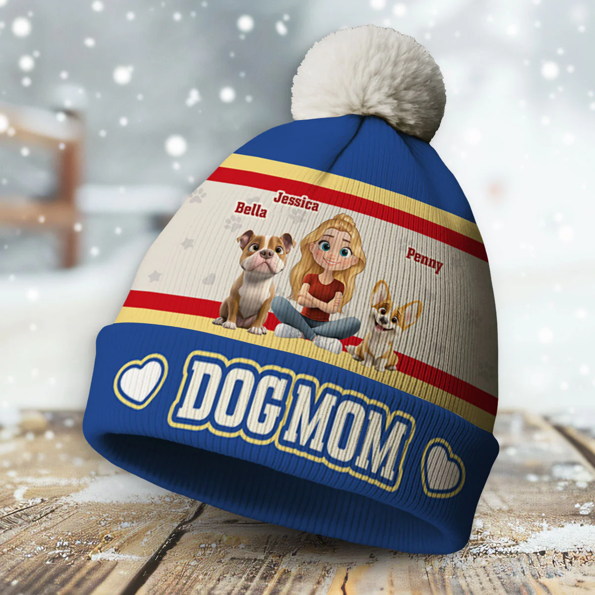 Stay By Your Side - Personalized Custom Bobble Beanie Hat - Image 4