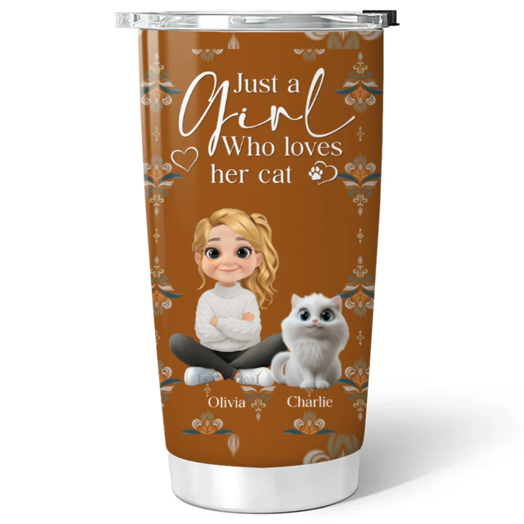Stay Here With Cats - Personalized Custom Tumbler - Image 6