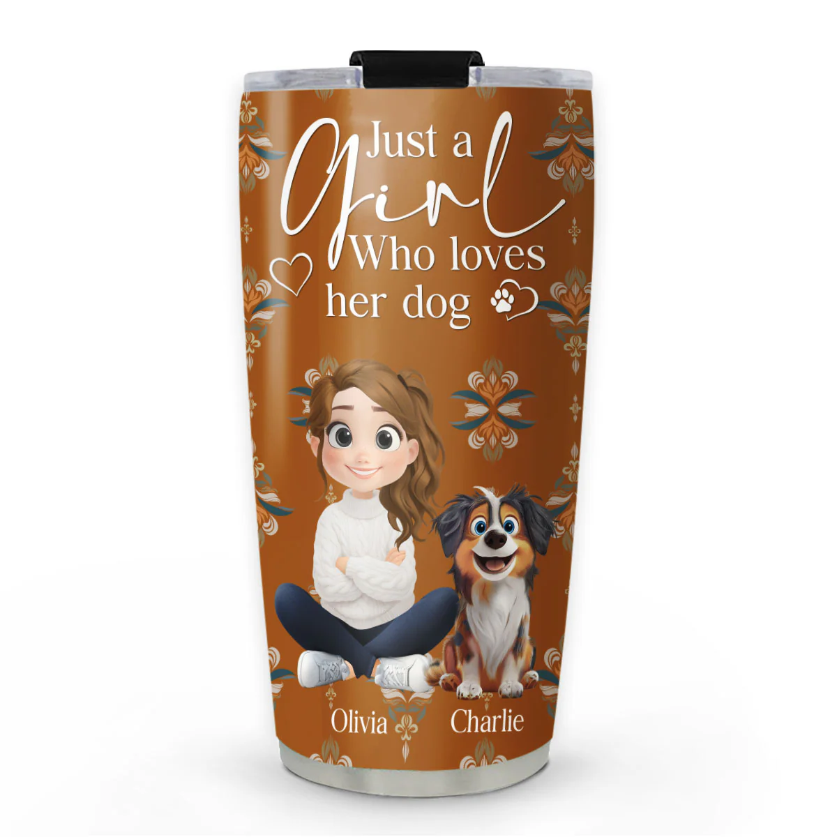 Stay Here With Dogs - Personalized Custom Tumbler