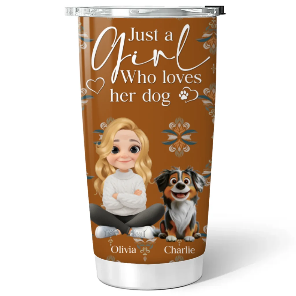 Stay Here With Dogs - Personalized Custom Tumbler - Image 5