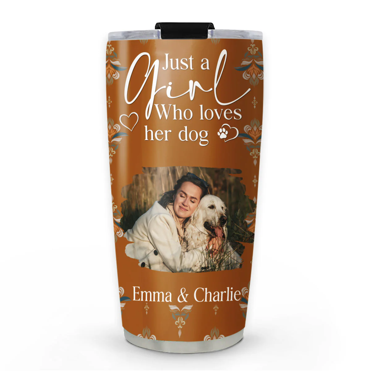 Stay Here With Dogs Photo - Personalized Custom Tumbler