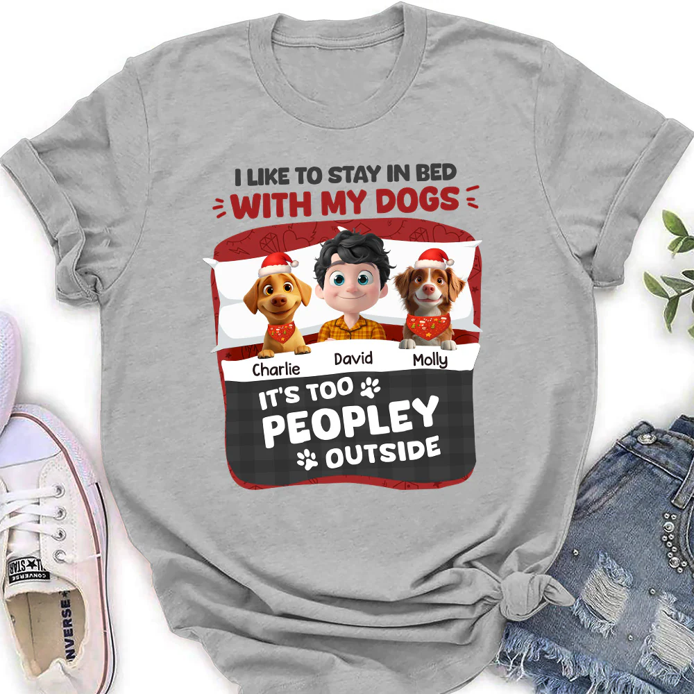 Stay Warm In Christmas Day - Personalized Custom Women's T-shirt - Image 2