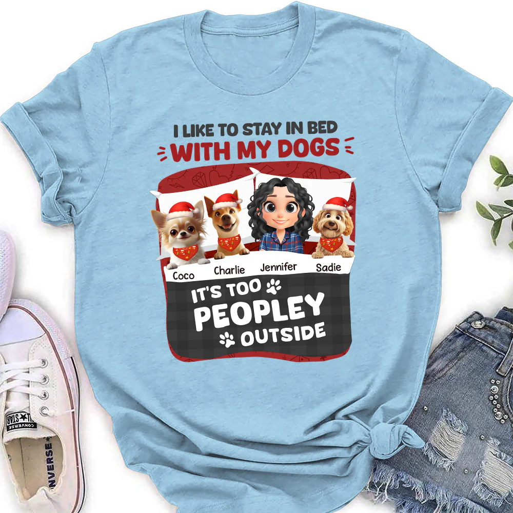 Stay Warm In Christmas Day - Personalized Custom Women's T-shirt - Image 3