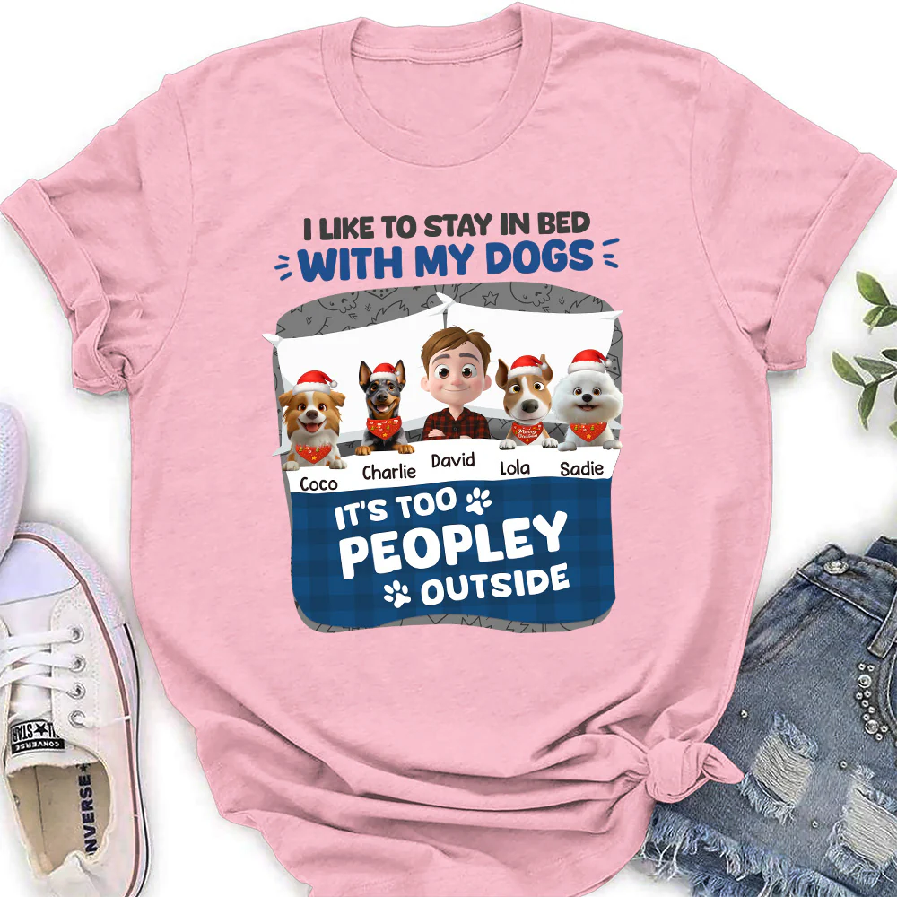 Stay Warm In Christmas Day - Personalized Custom Women's T-shirt - Image 4