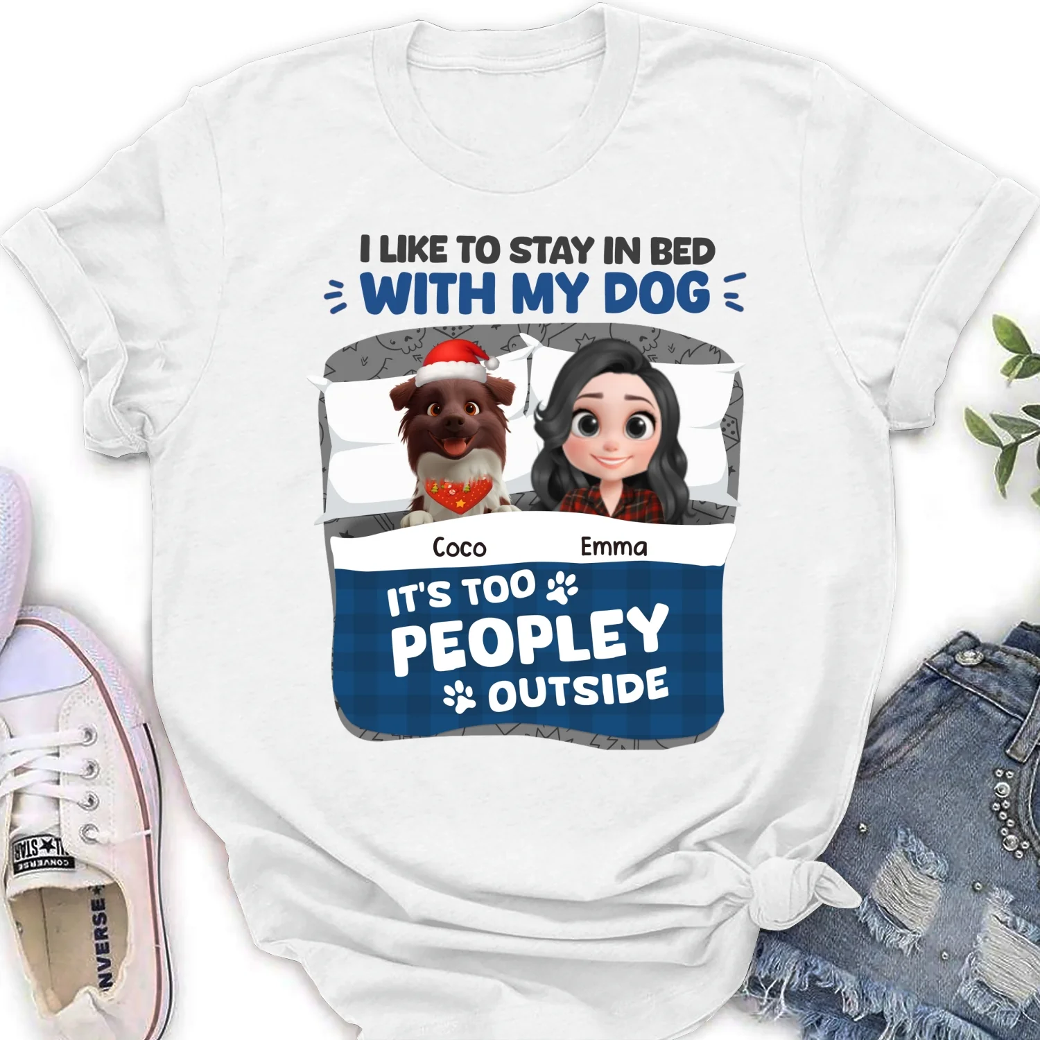 Stay Warm In Christmas Day - Personalized Custom Women's T-shirt - Image 5