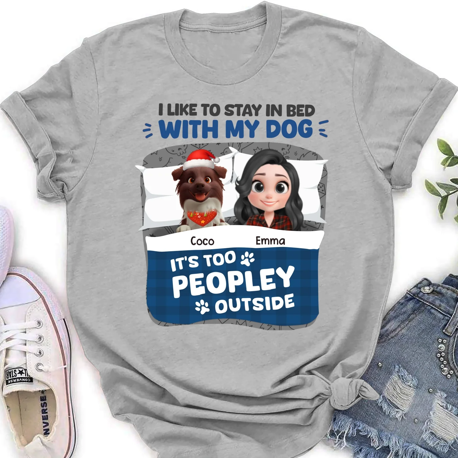 Stay Warm In Christmas Day - Personalized Custom Women's T-shirt - Image 6