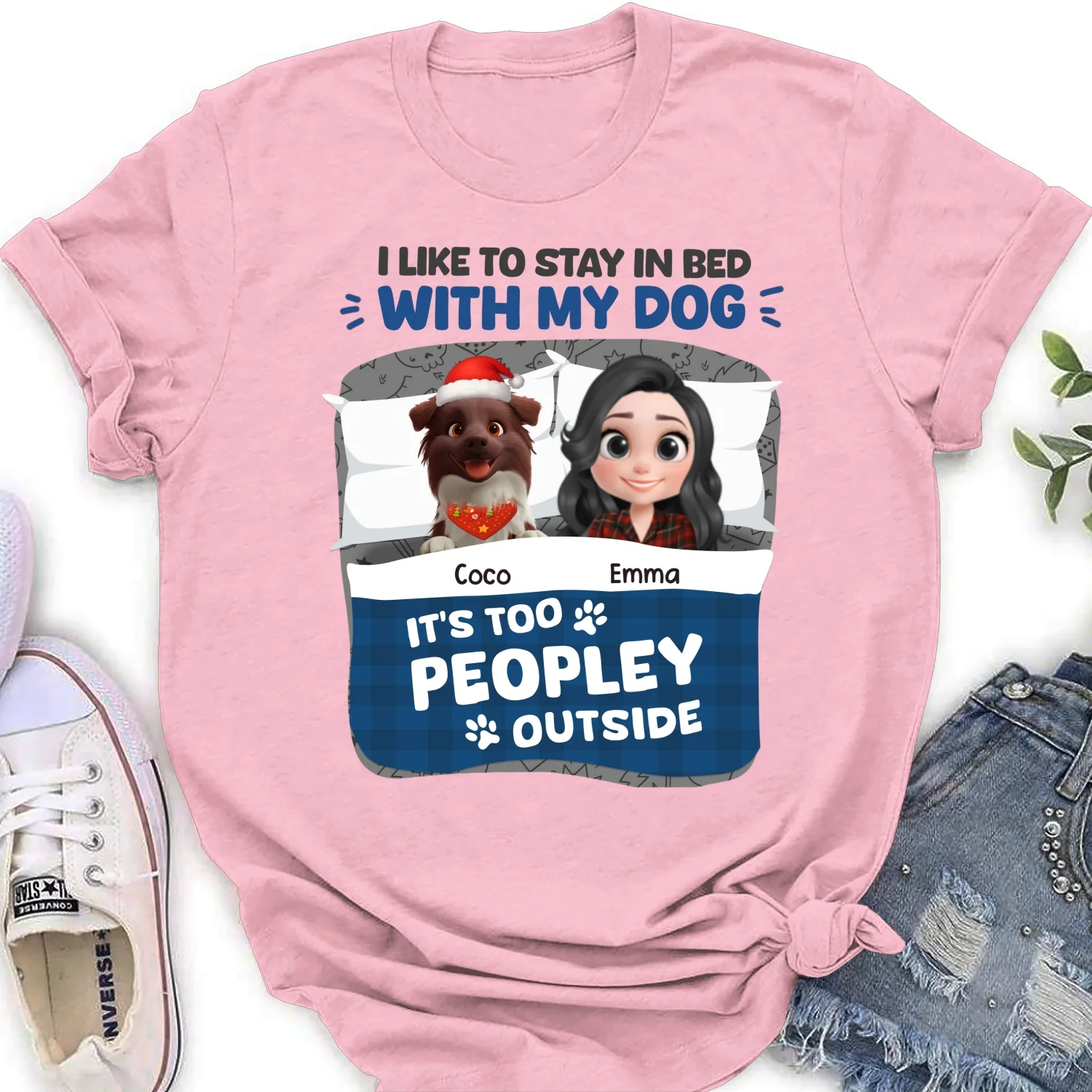 Stay Warm In Christmas Day - Personalized Custom Women's T-shirt - Image 7