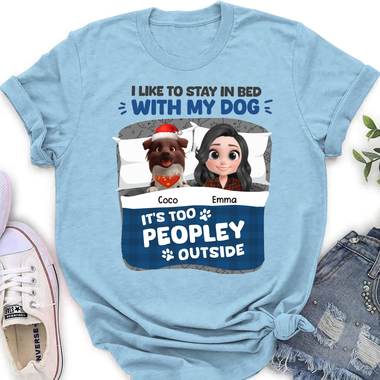 Stay Warm In Christmas Day - Personalized Custom Women's T-shirt - Image 8