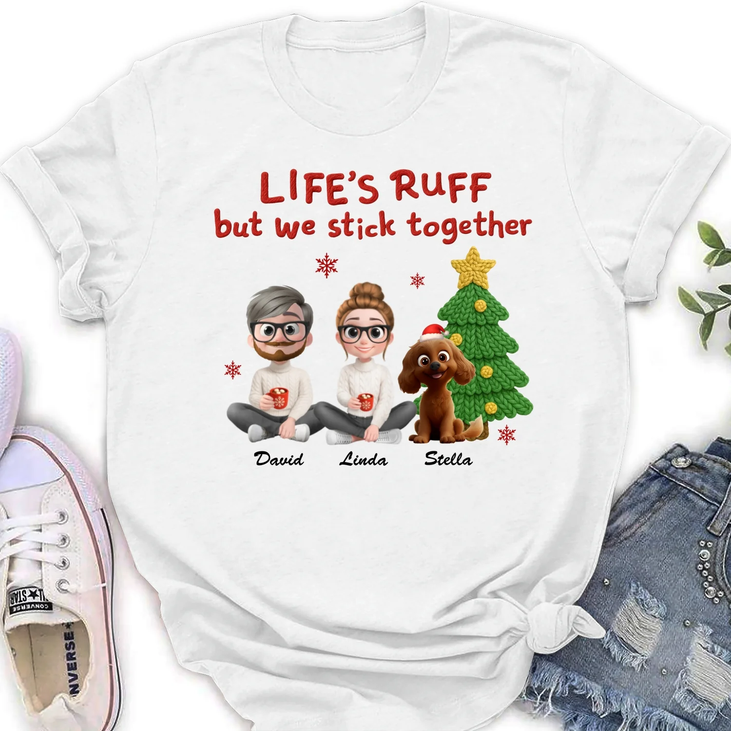 Stick Together Despite All - Personalized Custom Women's T-Shirt - Image 5