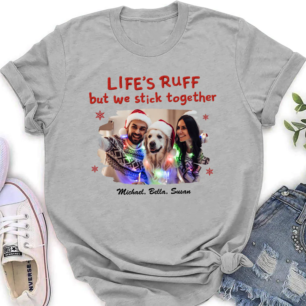 Stick Together Despite All Photo - Personalized Custom Women's T-Shirt - Image 2
