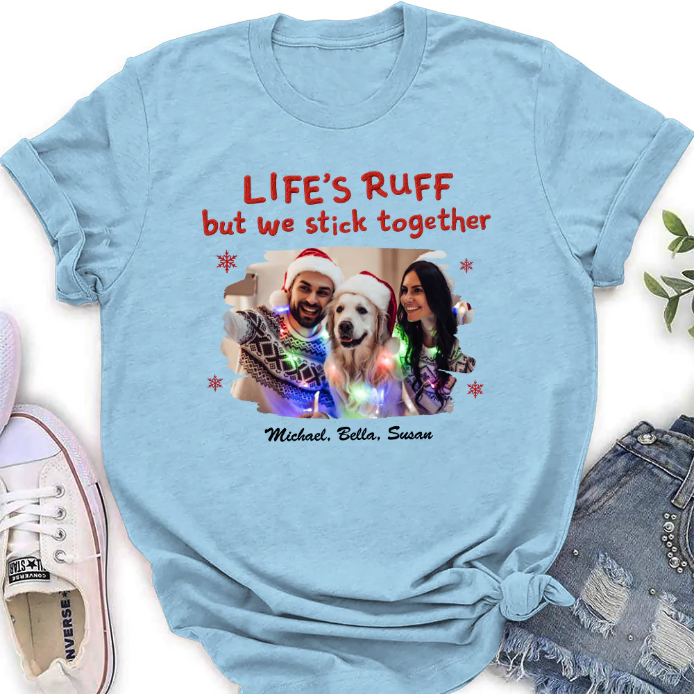 Stick Together Despite All Photo - Personalized Custom Women's T-Shirt - Image 3