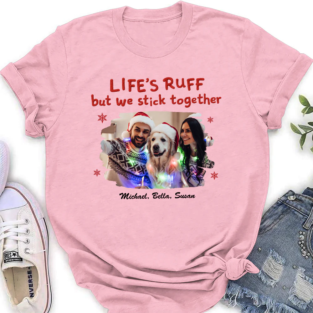 Stick Together Despite All Photo - Personalized Custom Women's T-Shirt - Image 4