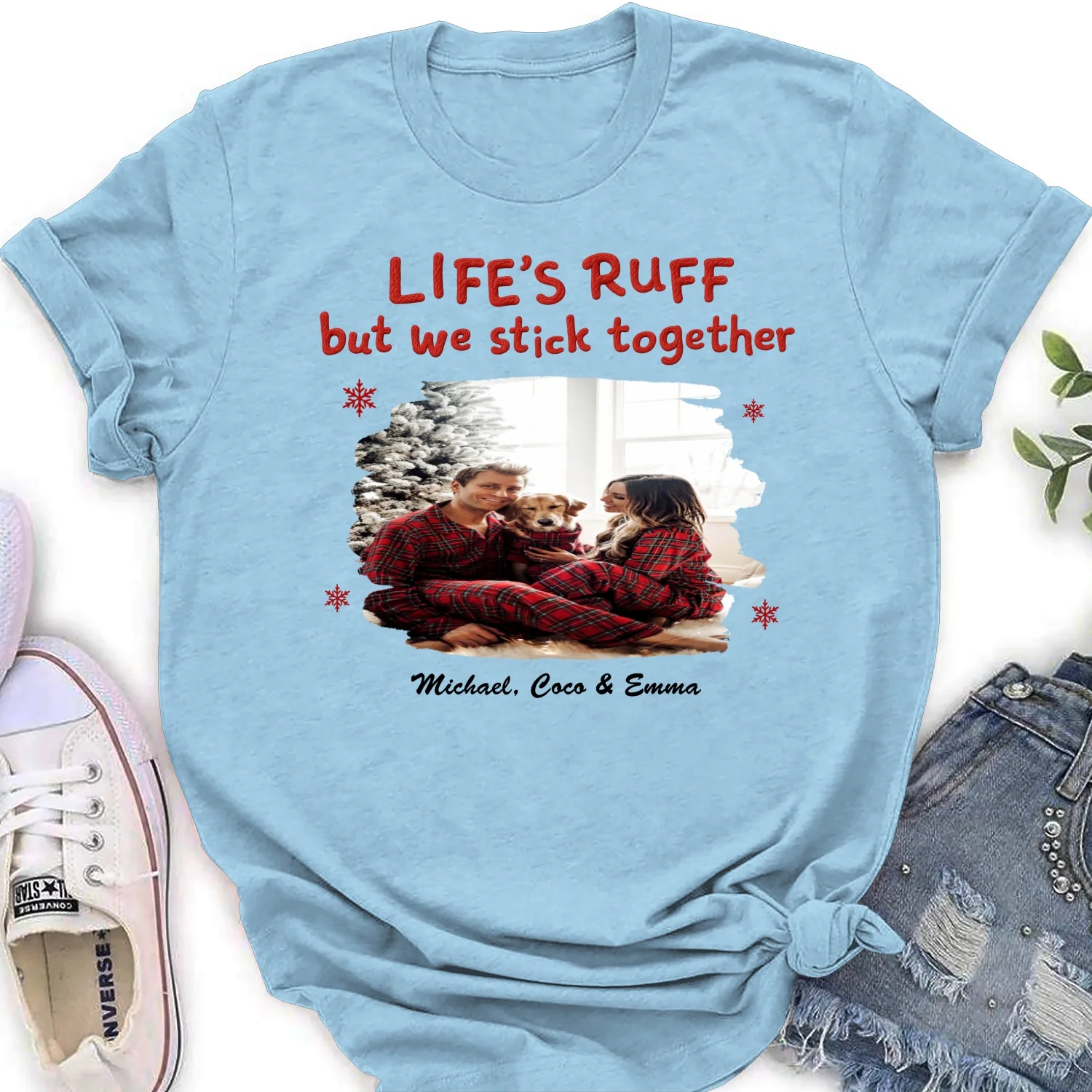 Stick Together Despite All Photo - Personalized Custom Women's T-Shirt - Image 9