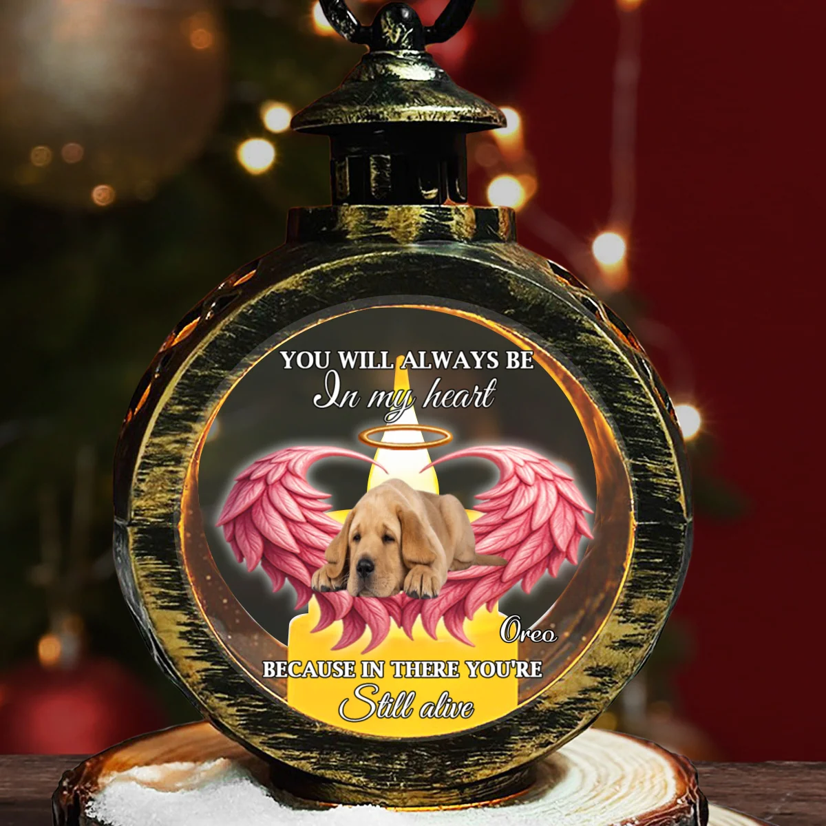 Still Alive Photo - Personalized Custom Christmas Lantern - Image 4
