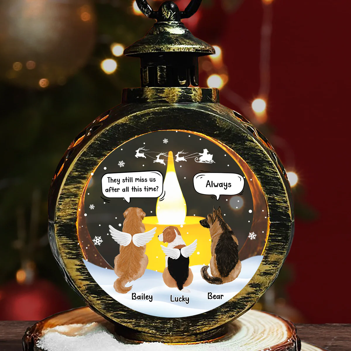Still Miss Us - Personalized Custom Christmas Lantern