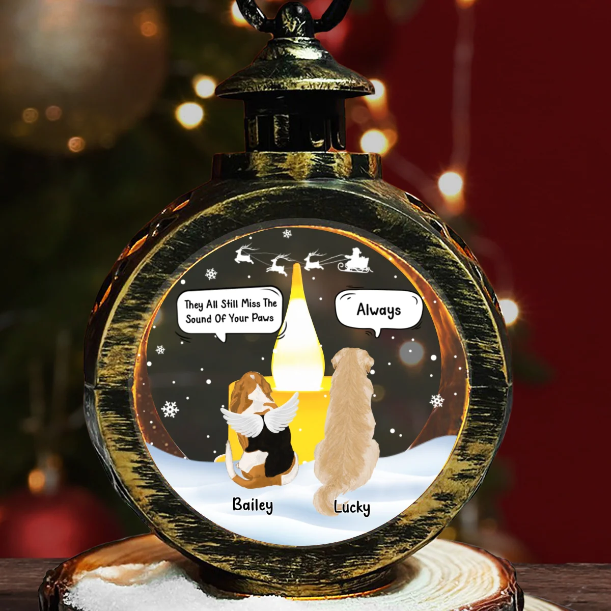 Still Miss Us - Personalized Custom Christmas Lantern - Image 6