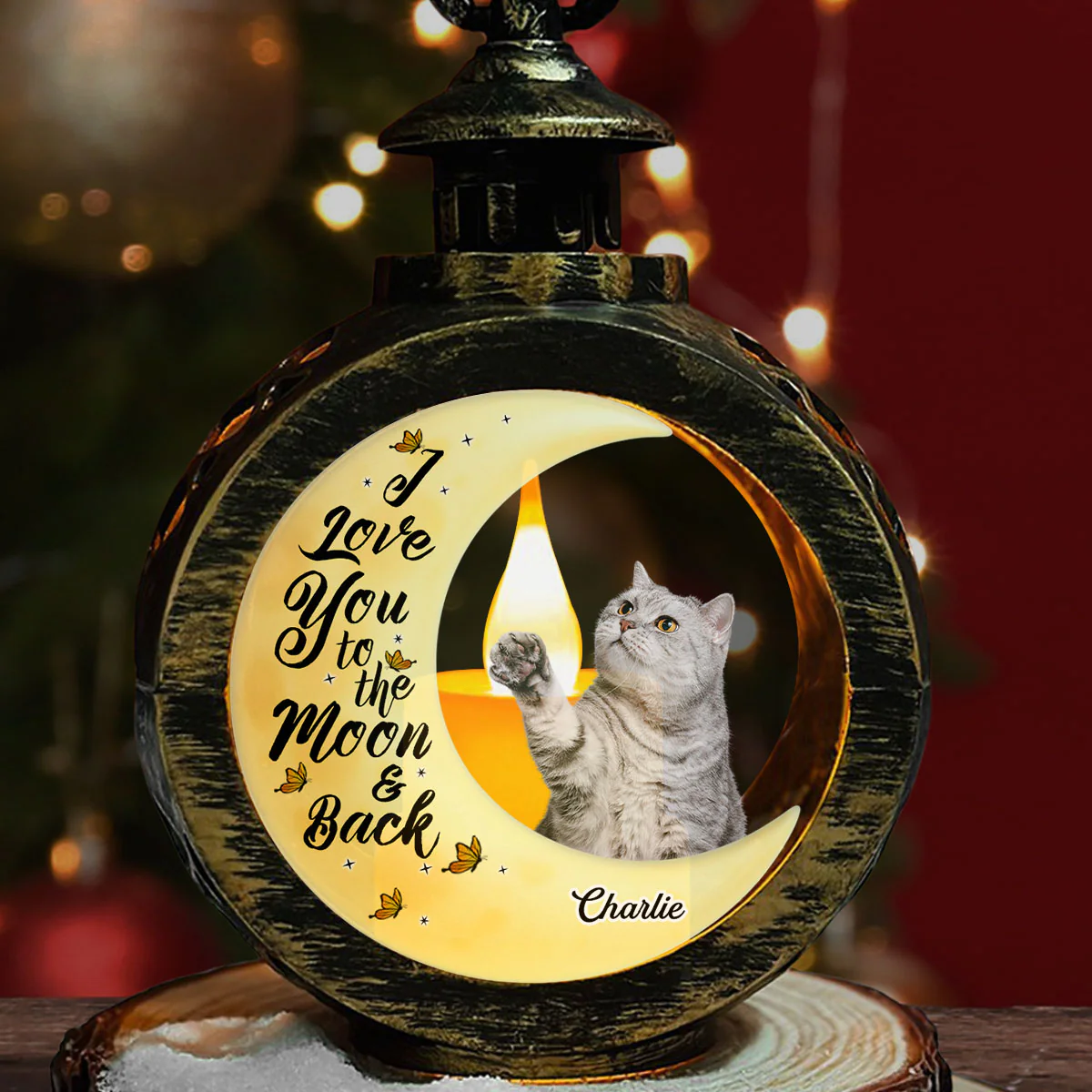Still Think Of You Photo - Personalized Custom Christmas Lantern - Image 2