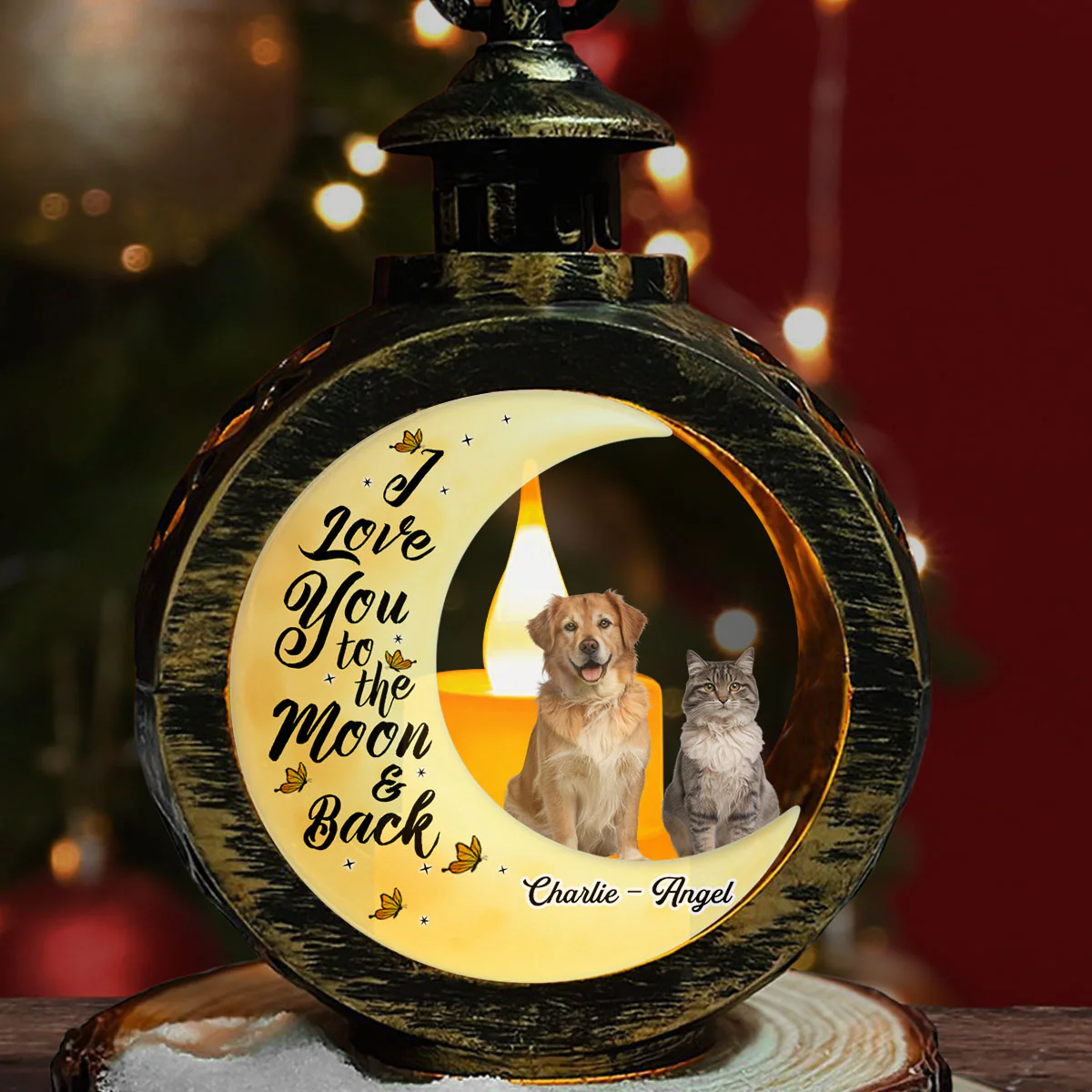 Still Think Of You Photo - Personalized Custom Christmas Lantern - Image 3