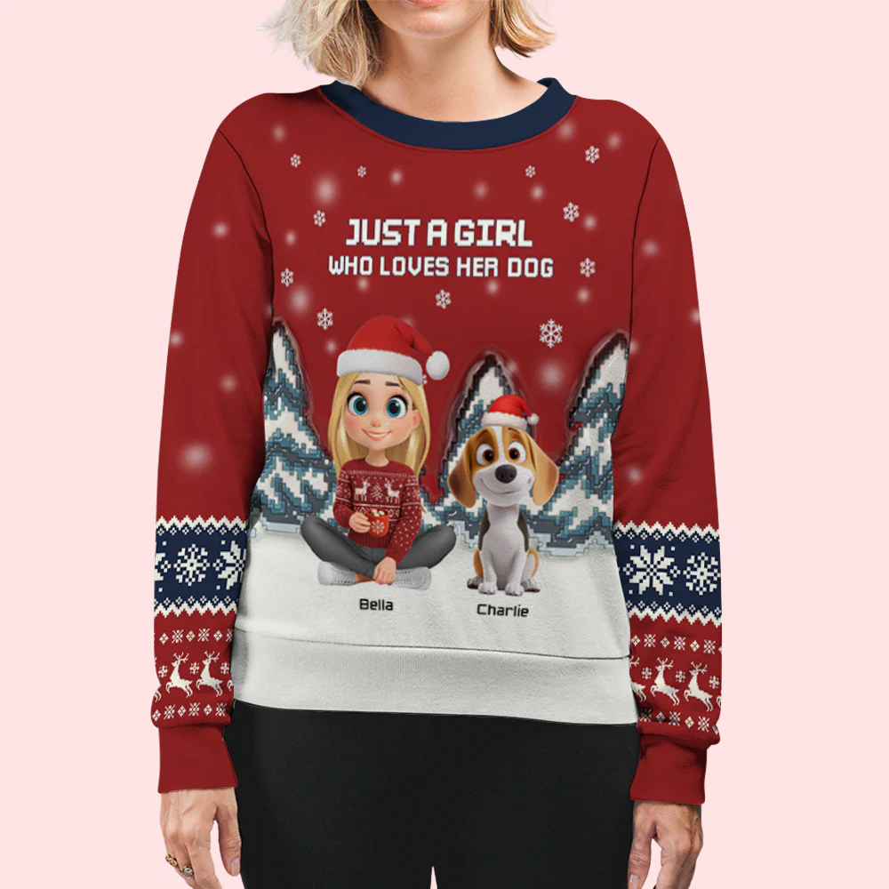 Stop Here With Us Santa - Personalized Custom All-Over-Print Sweatshirt