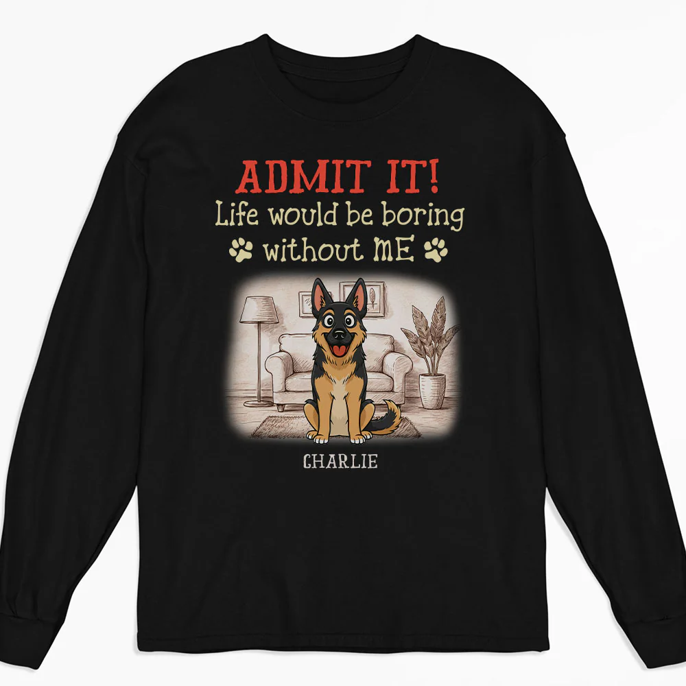 Storybook Dog Admits It - Personalized Custom Long Sleeve T-Shirt