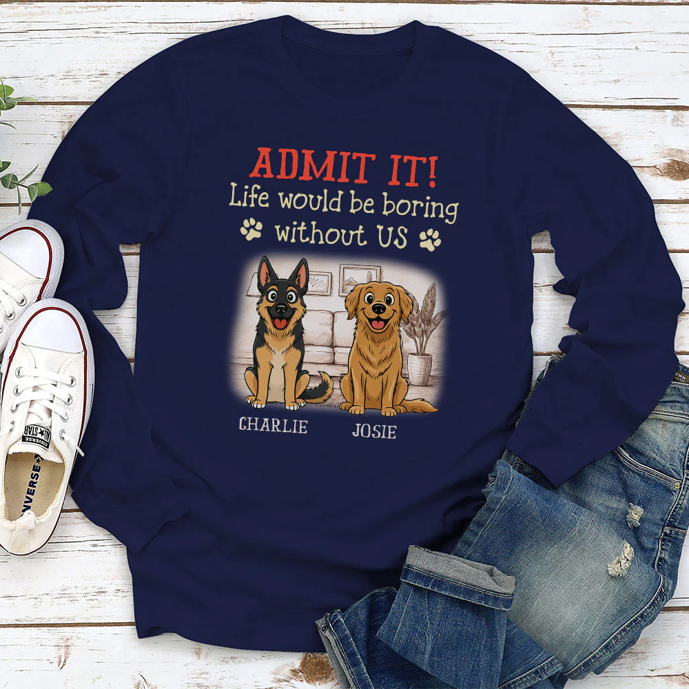 Storybook Dog Admits It - Personalized Custom Long Sleeve T-Shirt - Image 2