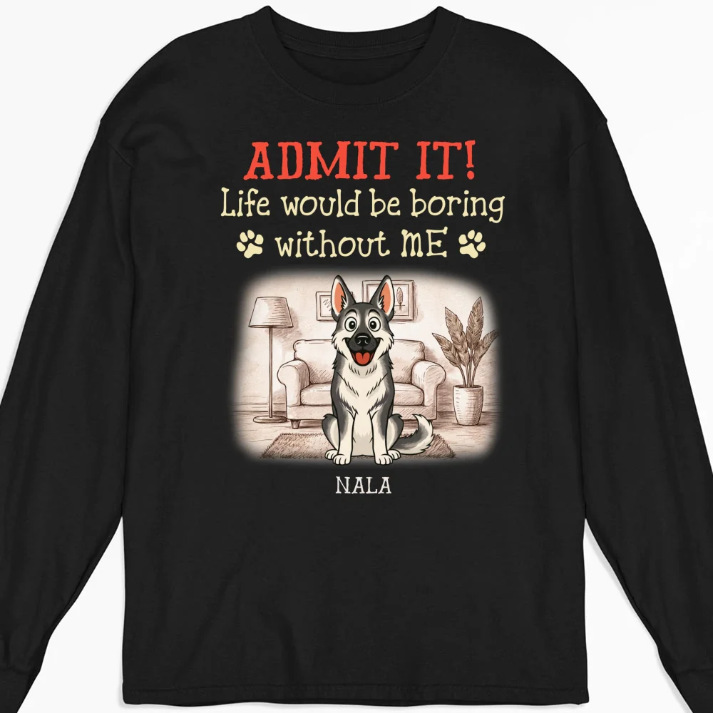 Storybook Dog Admits It - Personalized Custom Long Sleeve T-Shirt - Image 4