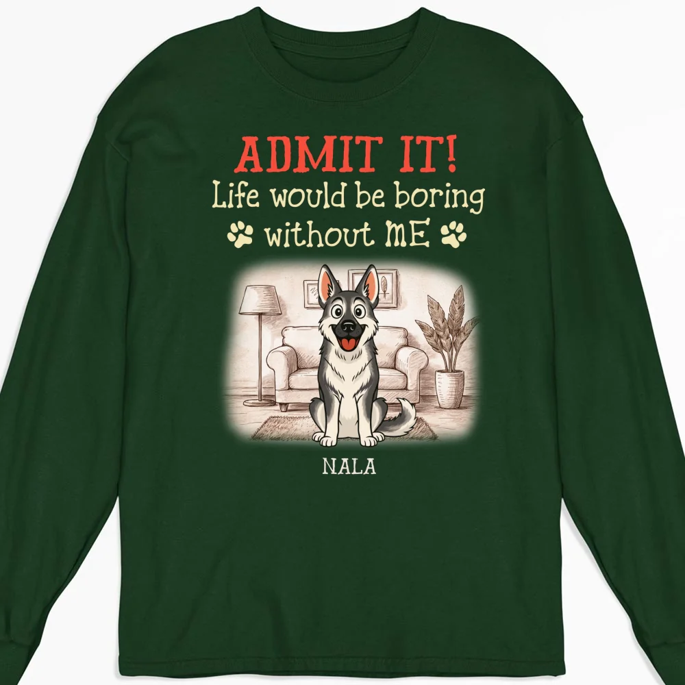 Storybook Dog Admits It - Personalized Custom Long Sleeve T-Shirt - Image 6