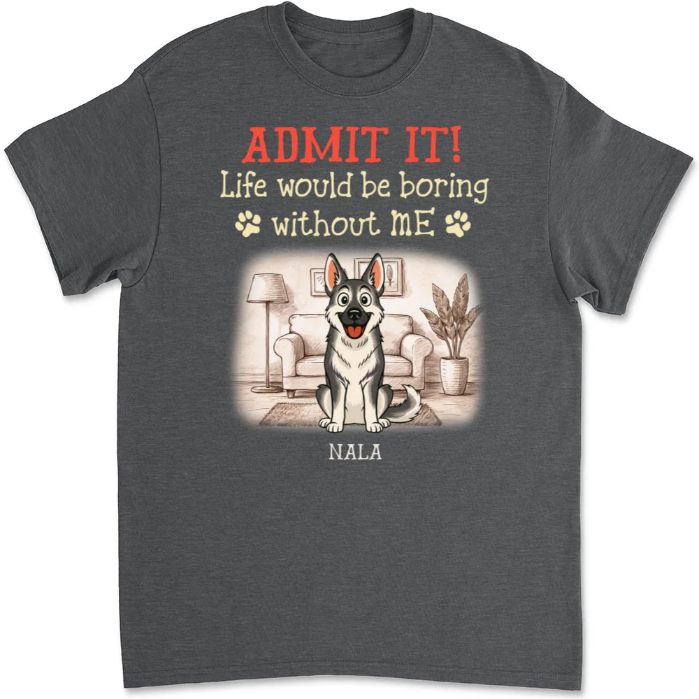 Storybook Dog Admits It - Personalized Custom Unisex T-Shirt - Image 10