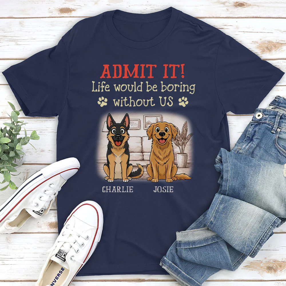 Storybook Dog Admits It - Personalized Custom Unisex T-Shirt - Image 2