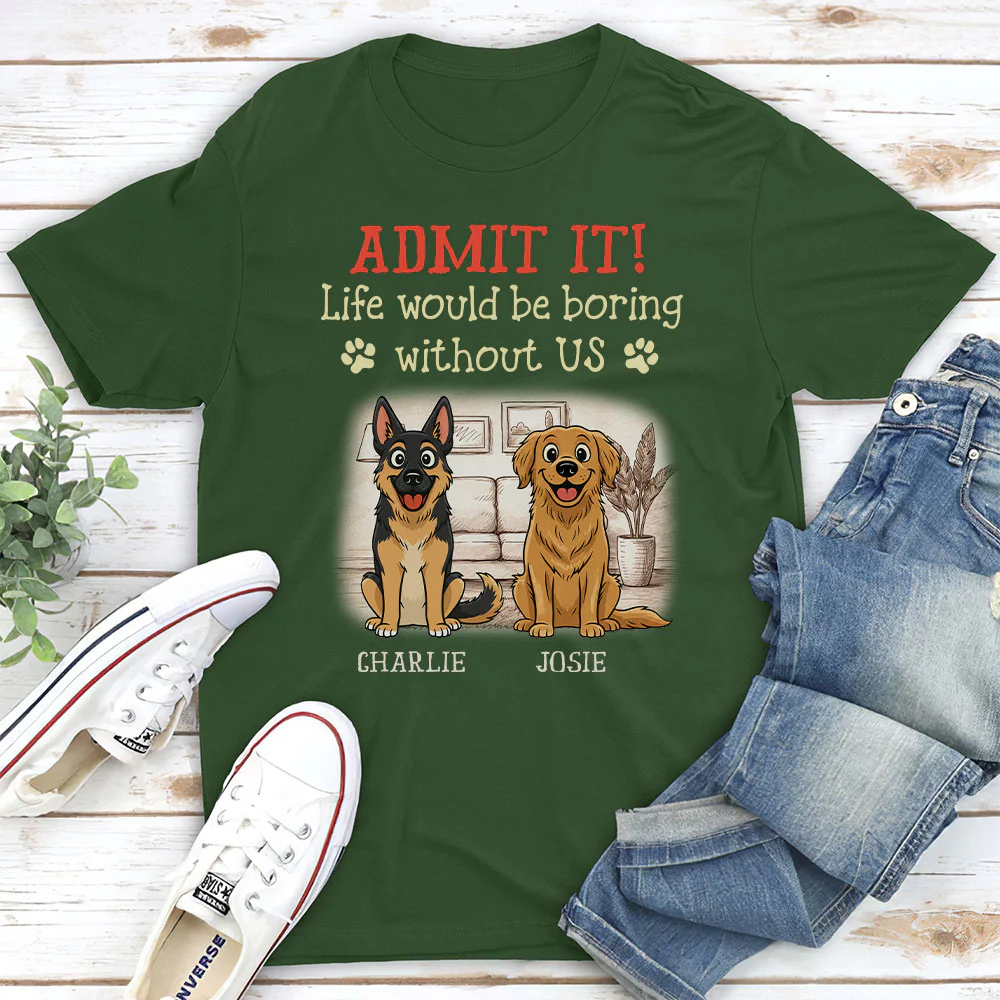 Storybook Dog Admits It - Personalized Custom Unisex T-Shirt - Image 3