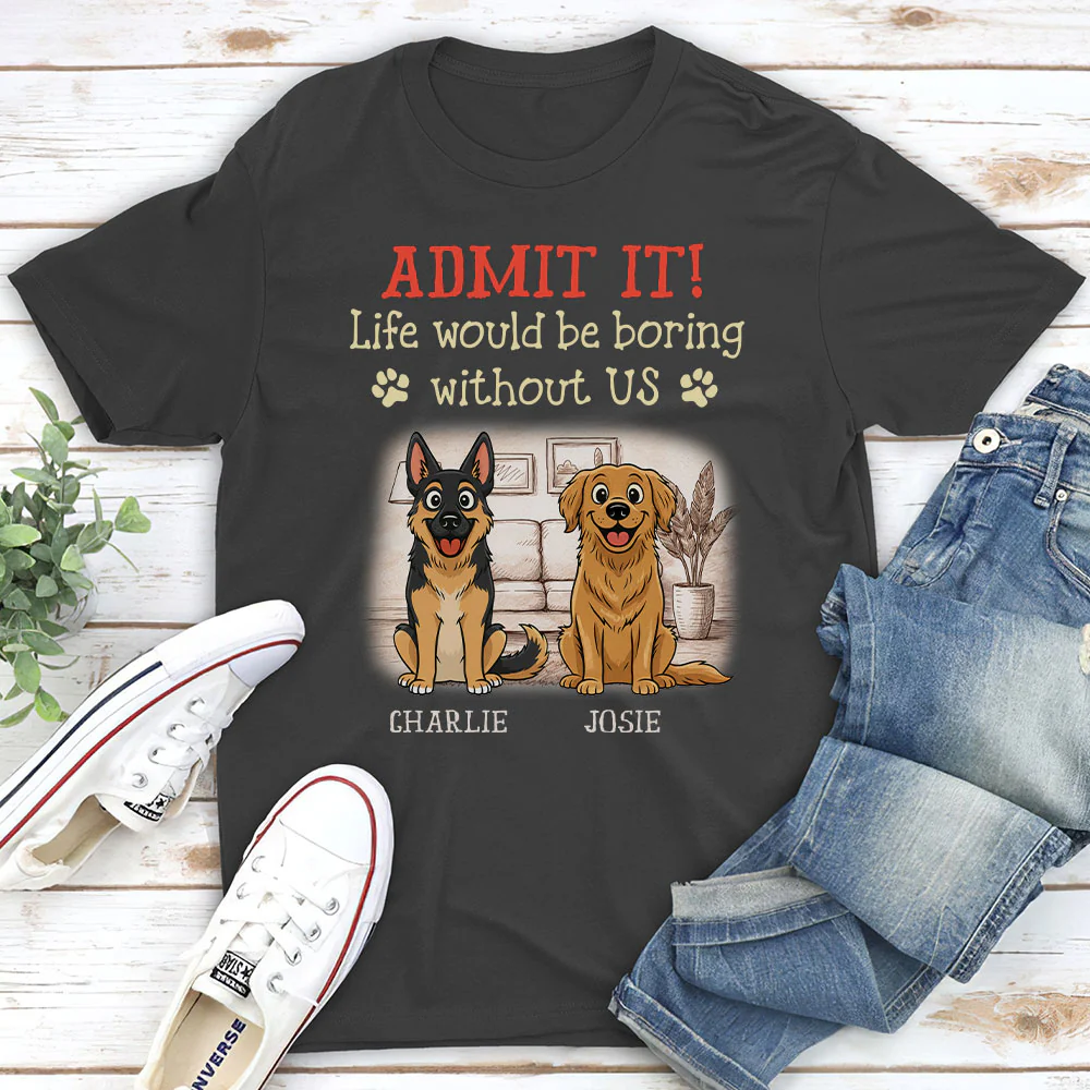 Storybook Dog Admits It - Personalized Custom Unisex T-Shirt - Image 5