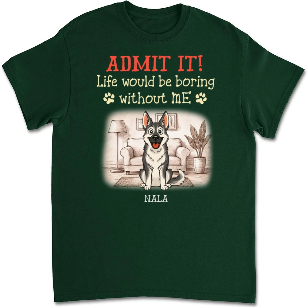 Storybook Dog Admits It - Personalized Custom Unisex T-Shirt - Image 8