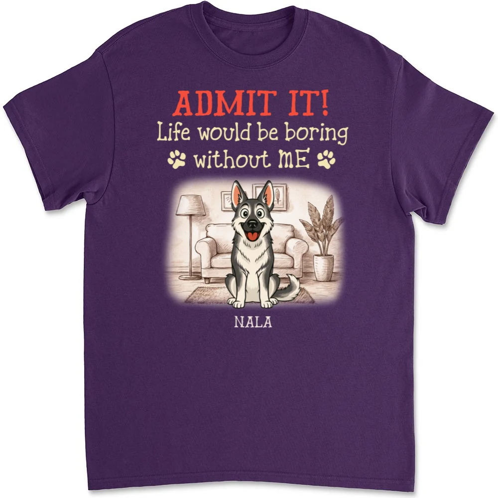 Storybook Dog Admits It - Personalized Custom Unisex T-Shirt - Image 9