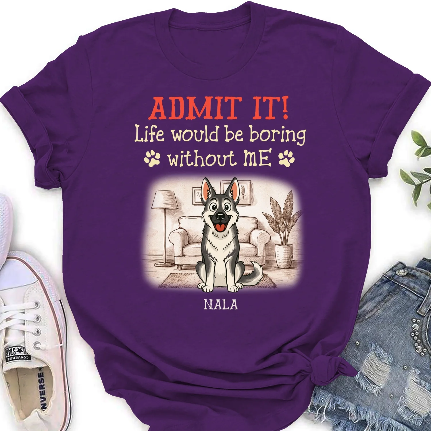 Storybook Dog Admits It - Personalized Custom Women's T-Shirt - Image 10