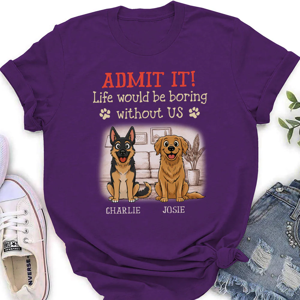 Storybook Dog Admits It - Personalized Custom Women's T-Shirt - Image 4