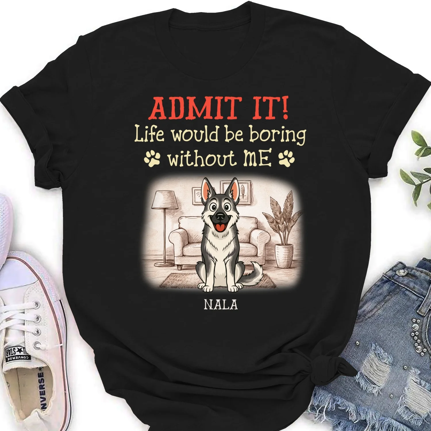 Storybook Dog Admits It - Personalized Custom Women's T-Shirt - Image 6